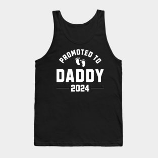 Promoted to Daddy 2024 New Father Pregnancy Announcement Tank Top